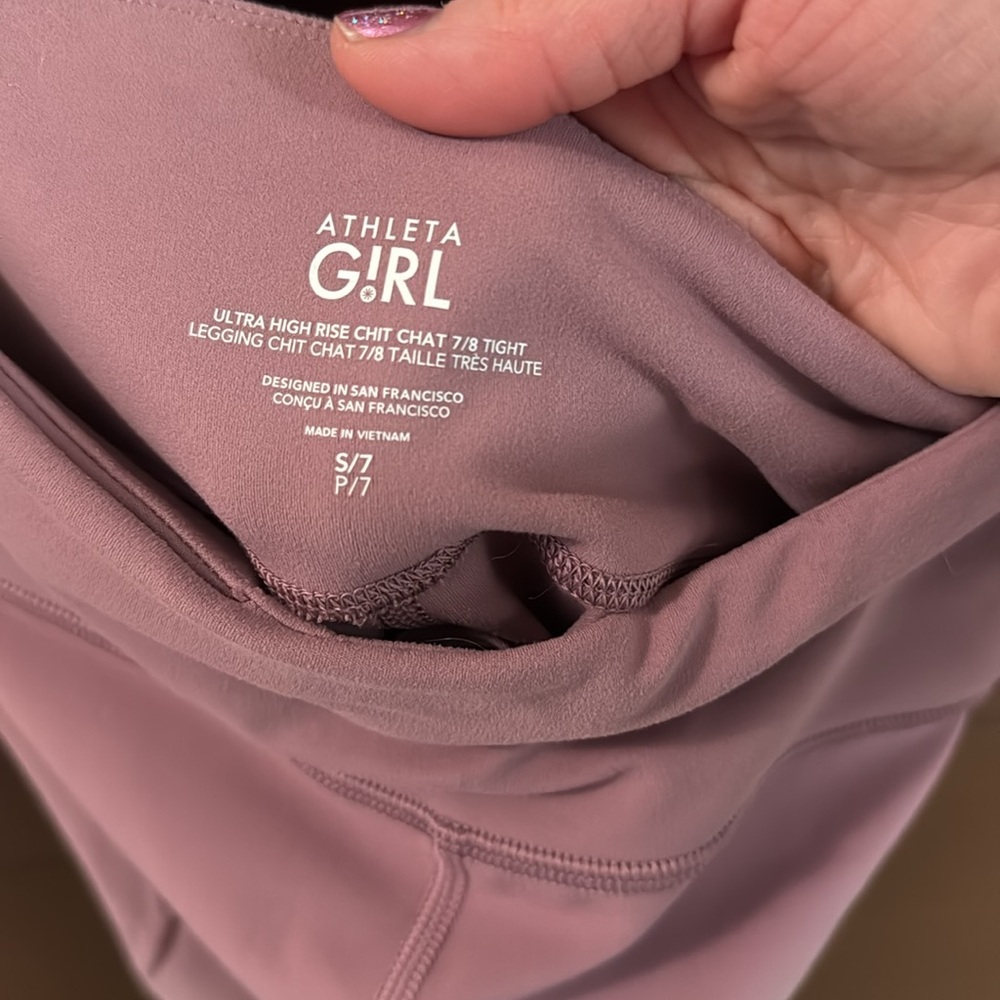 NWOT- never worn athleta girls high rise 7/8 pants - Picture 2 of 4